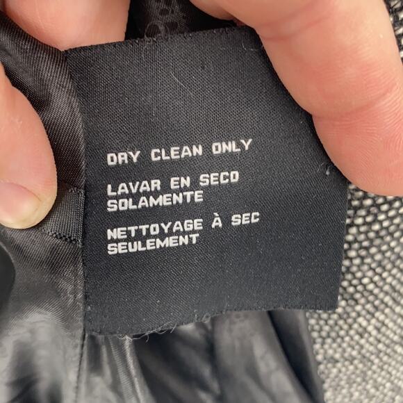 Guess Women's Black & White Tweed Double Breasted Jacket Coat Size XS - Picture 10 of 12